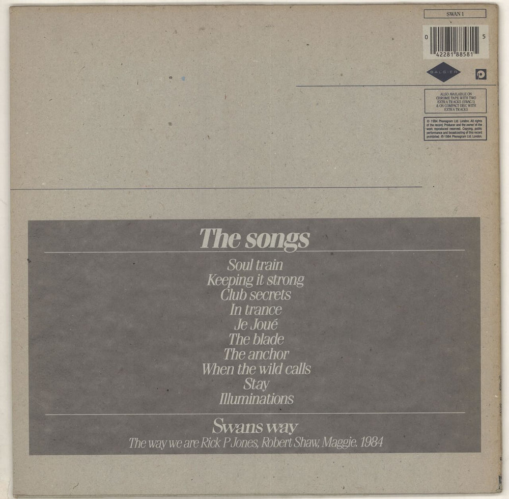 Swans Way The Fugitive Kind UK vinyl LP album (LP record) 042281885815