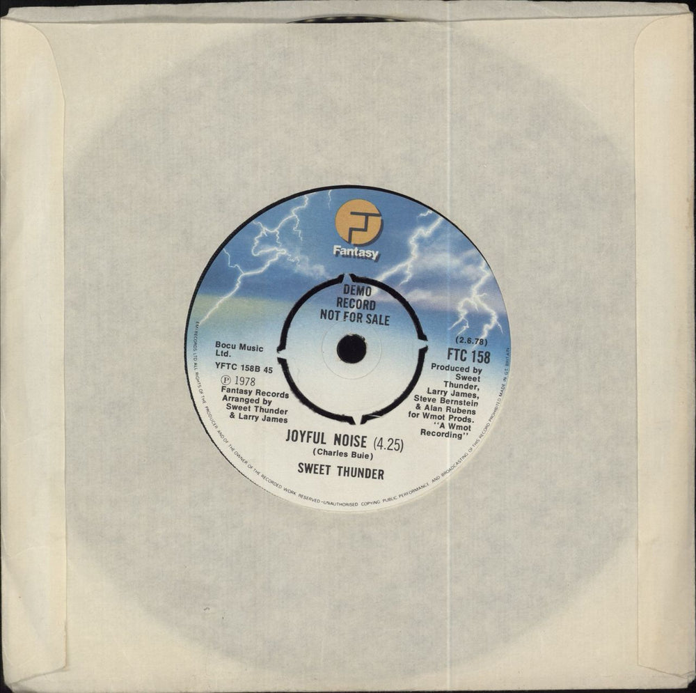 Sweet Thunder Everybody's Singin' Love Songs UK Promo 7" vinyl single (7 inch record / 45)