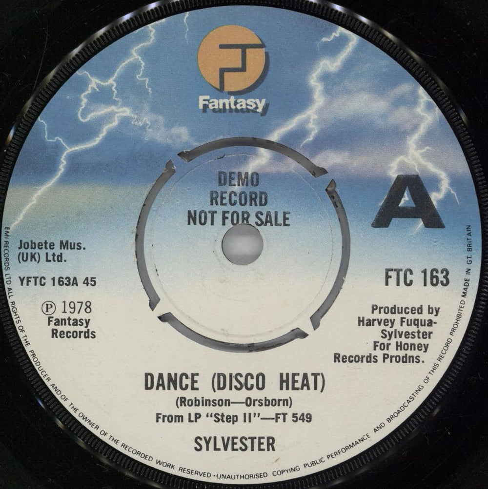 Sylvester Dance (Disco Heat) UK Promo 7" vinyl single (7 inch record / 45) FTC163