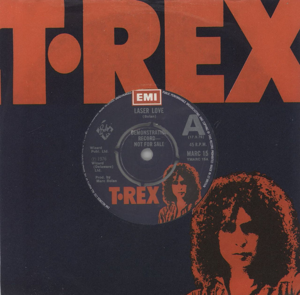 T-Rex / Tyrannosaurus Rex Laser Love UK Promo 7" vinyl single (7 inch record / 45) MARC15