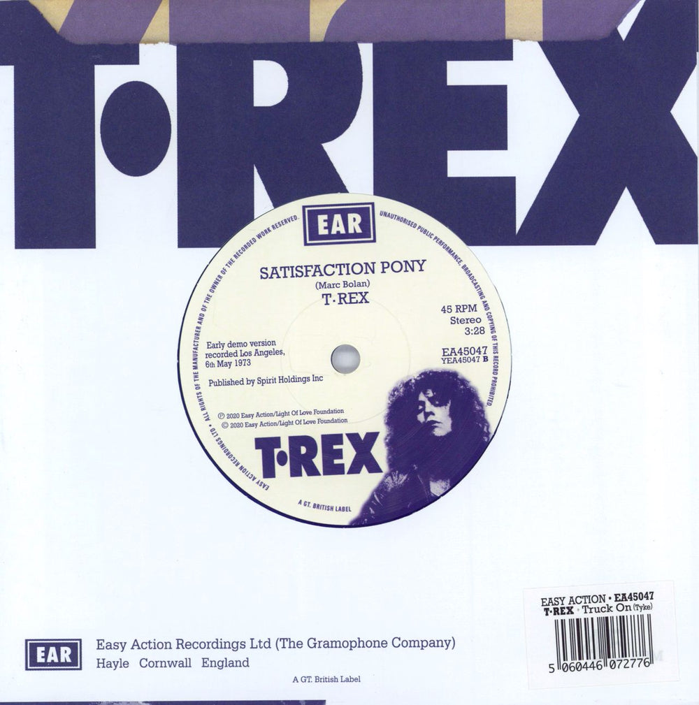 T-Rex / Tyrannosaurus Rex Truck On (Tyke) - Blue Vinyl UK 7" vinyl single (7 inch record / 45) 5060446072776