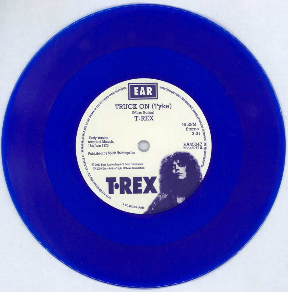 T-Rex / Tyrannosaurus Rex Truck On (Tyke) - Blue Vinyl UK 7" vinyl single (7 inch record / 45) REX07TR748173