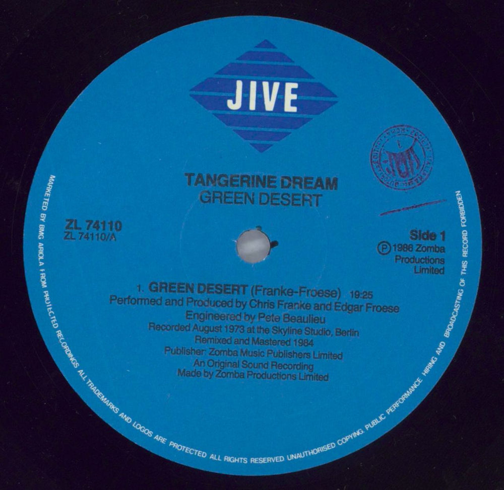 Tangerine Dream Green Dessert Italian vinyl LP album (LP record) TANLPGR823423