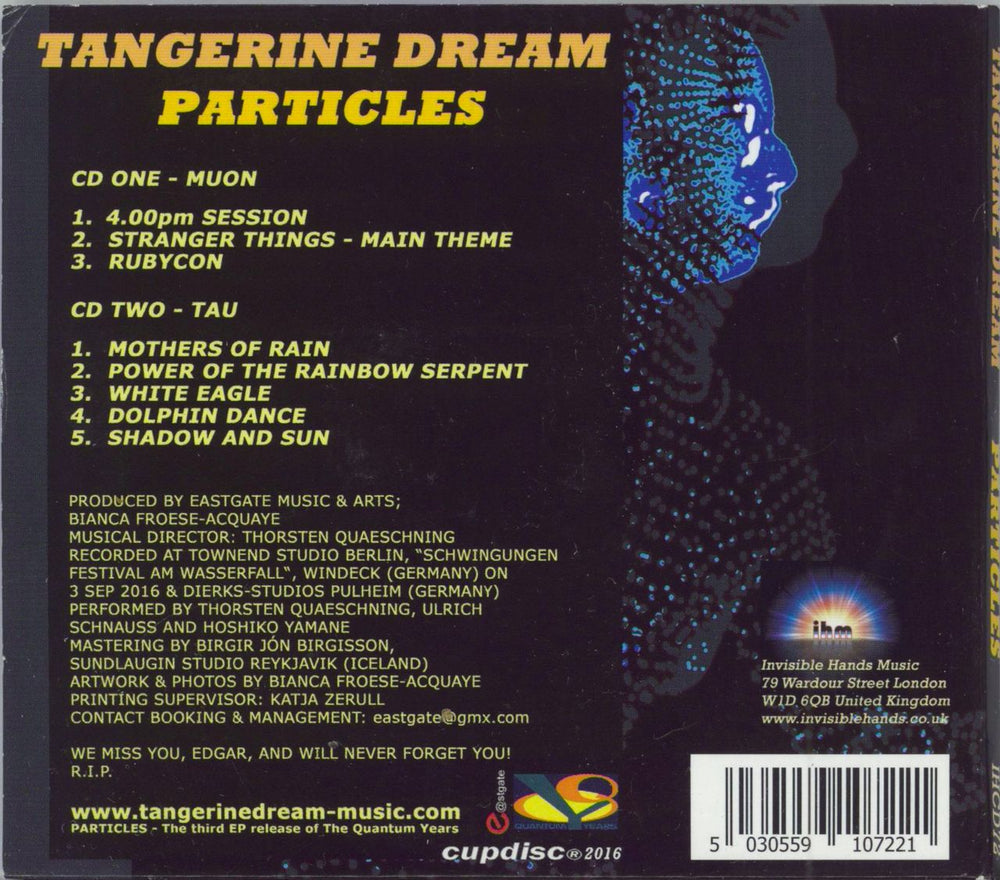 Tangerine Dream Particles UK 2 CD album set (Double CD) 5030559107221