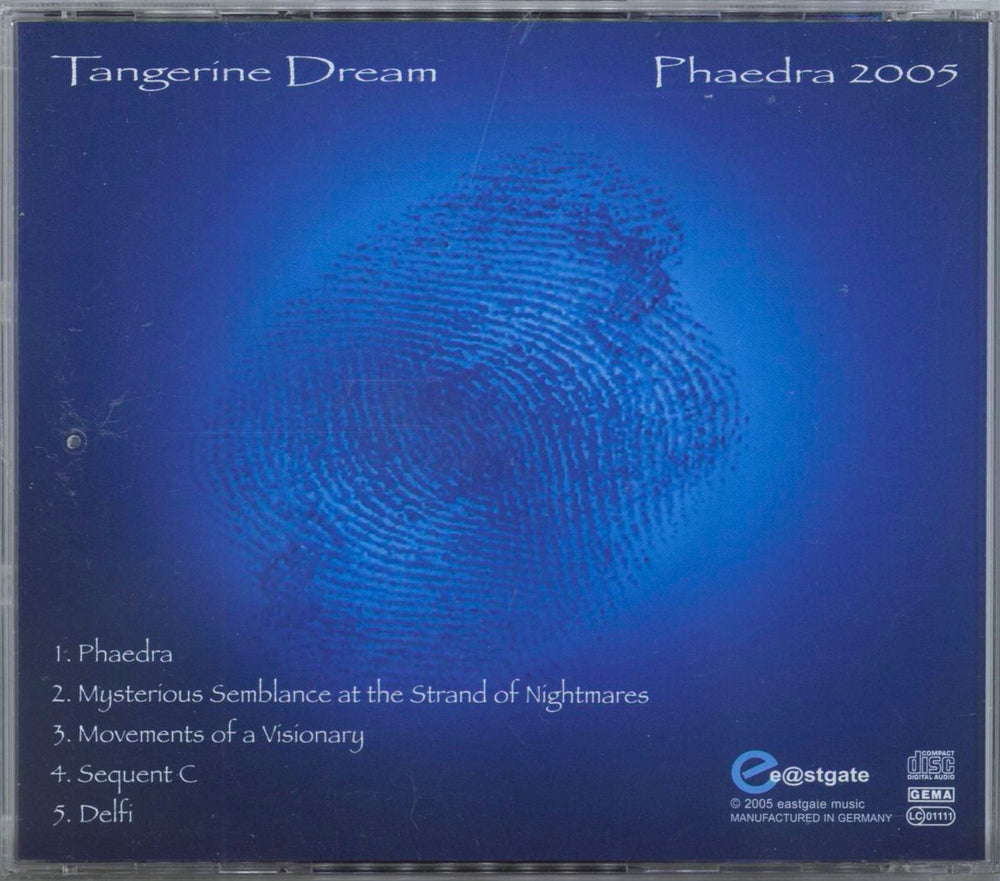 Tangerine Dream Phaedra 2005 German CD album (CDLP)