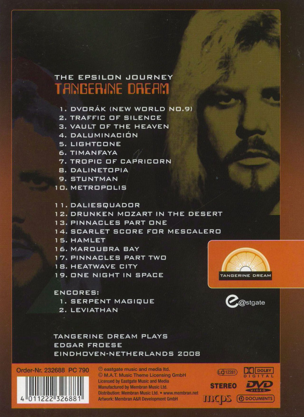 Tangerine Dream Plays Edgar Froese – The Epsilon Journey UK DVD 4011222326881