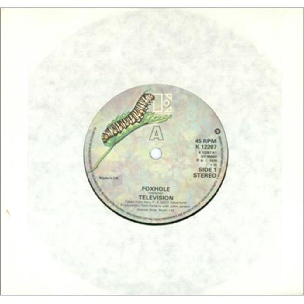 Television Foxhole UK 7" vinyl single (7 inch record / 45) K12287