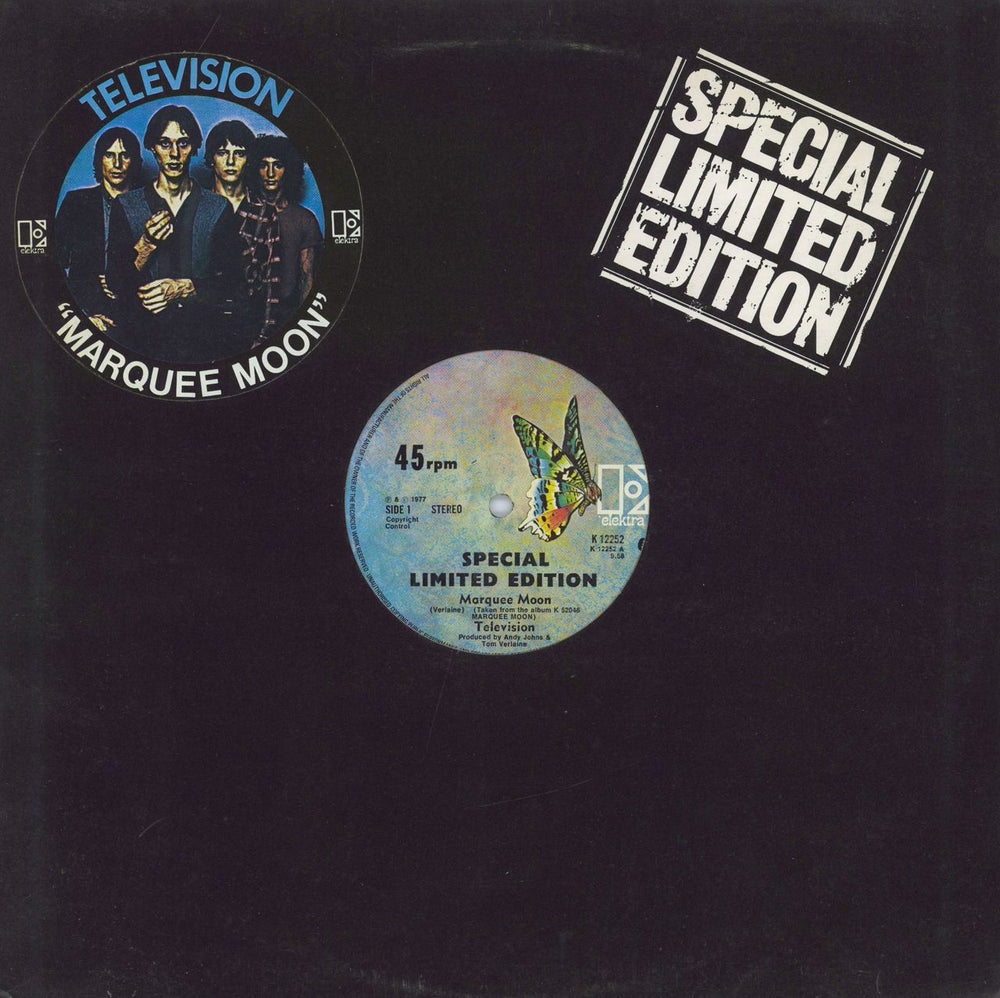 Television Marquee Moon - hypestickered UK 12" vinyl single (12 inch record / Maxi-single) K12252