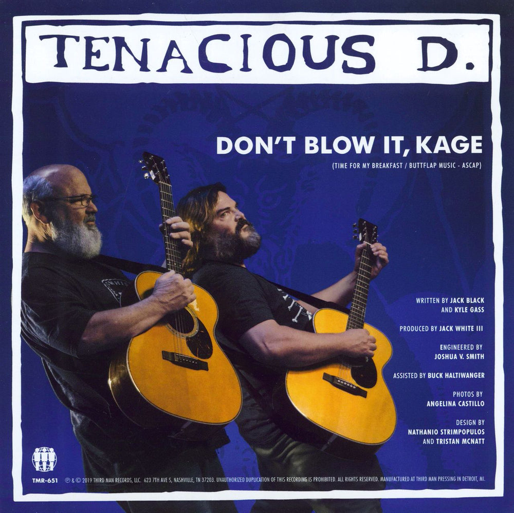 Tenacious D Don't Blow It, Kage US 7" vinyl single (7 inch record / 45)
