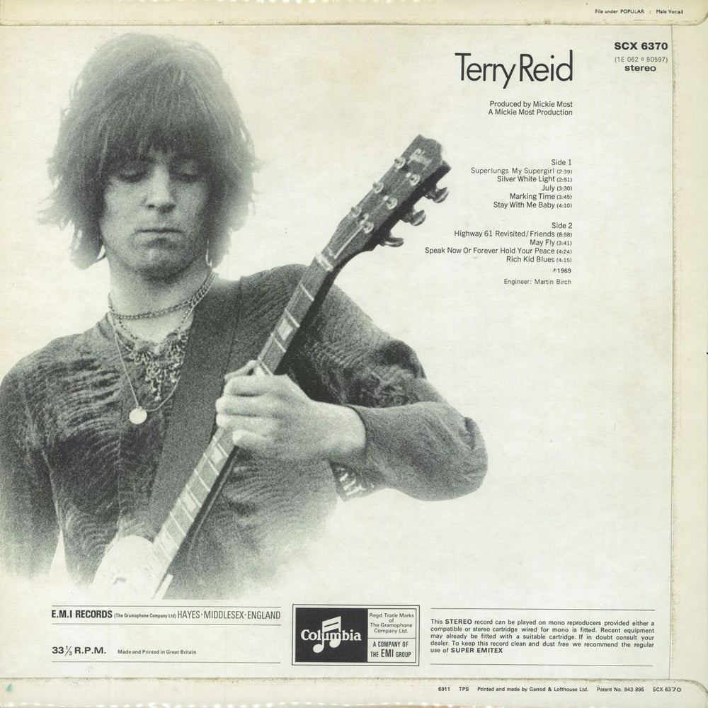 Terry Reid Terry Reid - 1st - EX UK vinyl LP album (LP record)