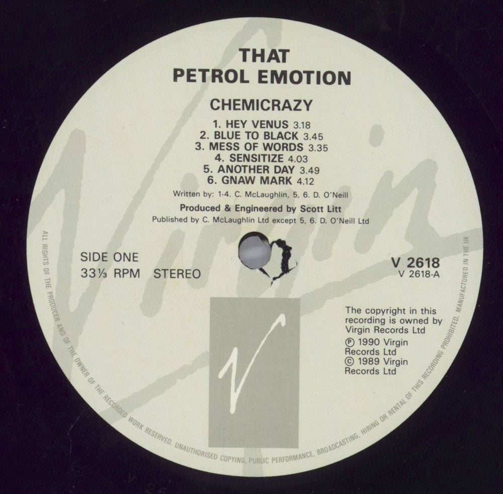 That Petrol Emotion Chemicrazy + Opened Shrink UK vinyl LP album (LP record) TPELPCH823036