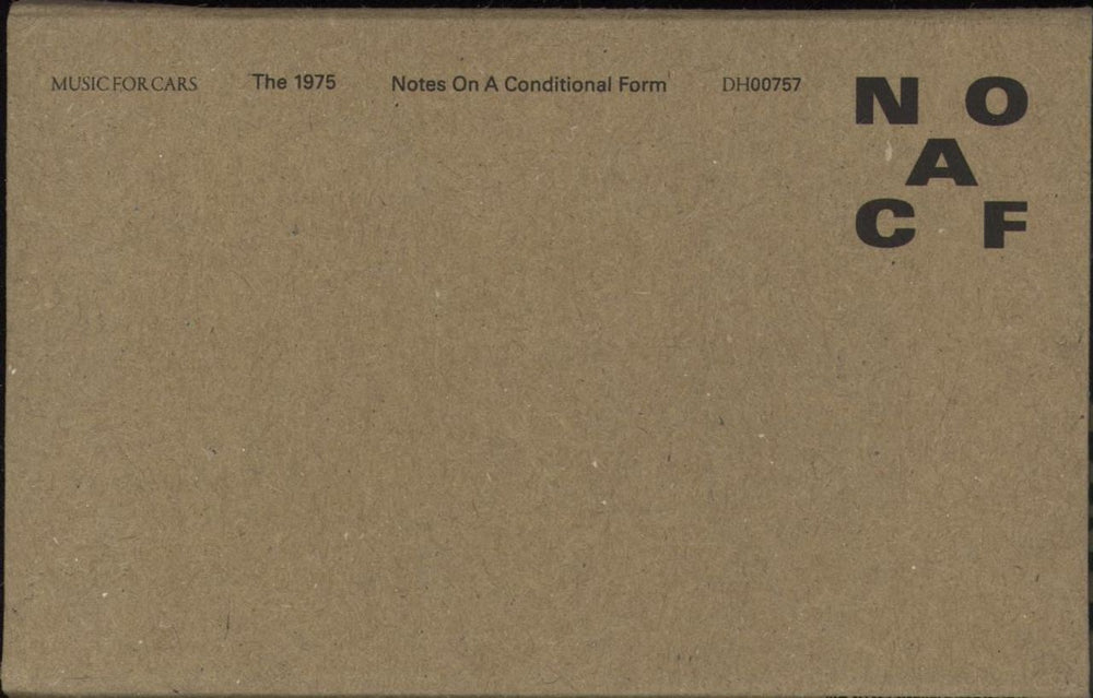 The 1975 Notes On A Conditional Form - Yellow Cassette UK cassette album DH00757