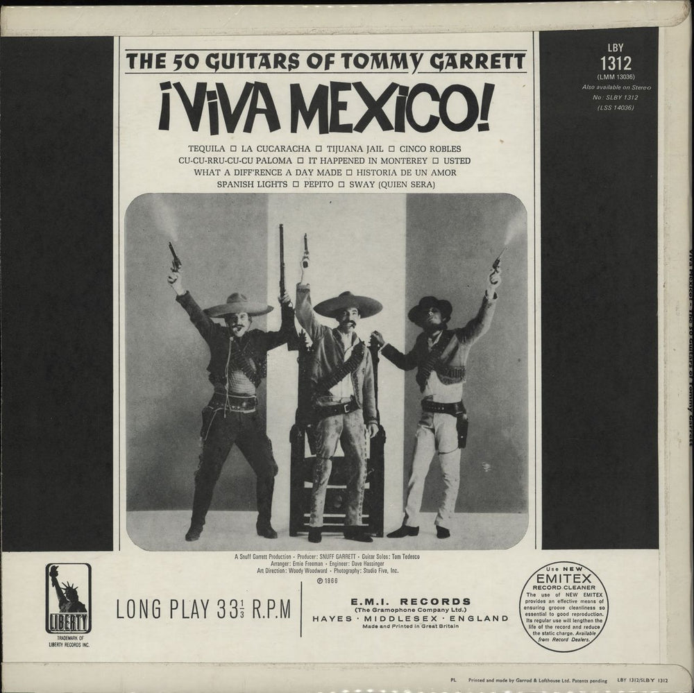 The 50 Guitars Of Tommy Garrett ¡Viva Mexico! UK vinyl LP album (LP record)