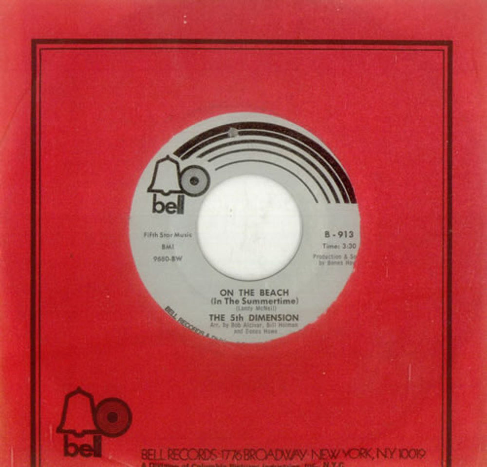 The 5th Dimension On The Beach (In The Summertime) US 7" vinyl single (7 inch record / 45) B-913