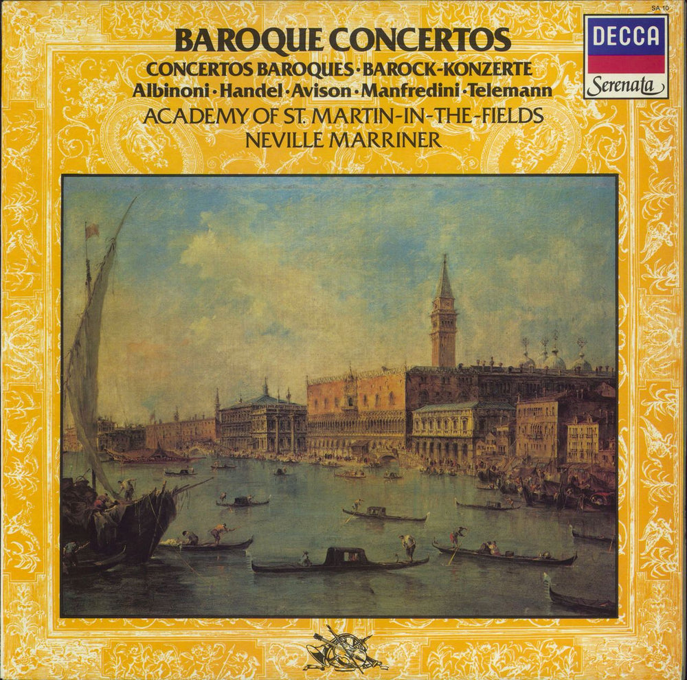 The Academy Of St. Martin-In-The-Fields Baroque Concertos UK vinyl LP album (LP record) SA10