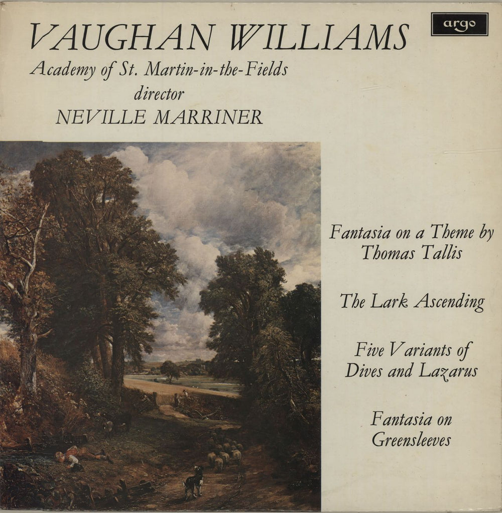 The Academy Of St. Martin-In-The-Fields Vaughan Williams UK vinyl LP album (LP record) ZRG696