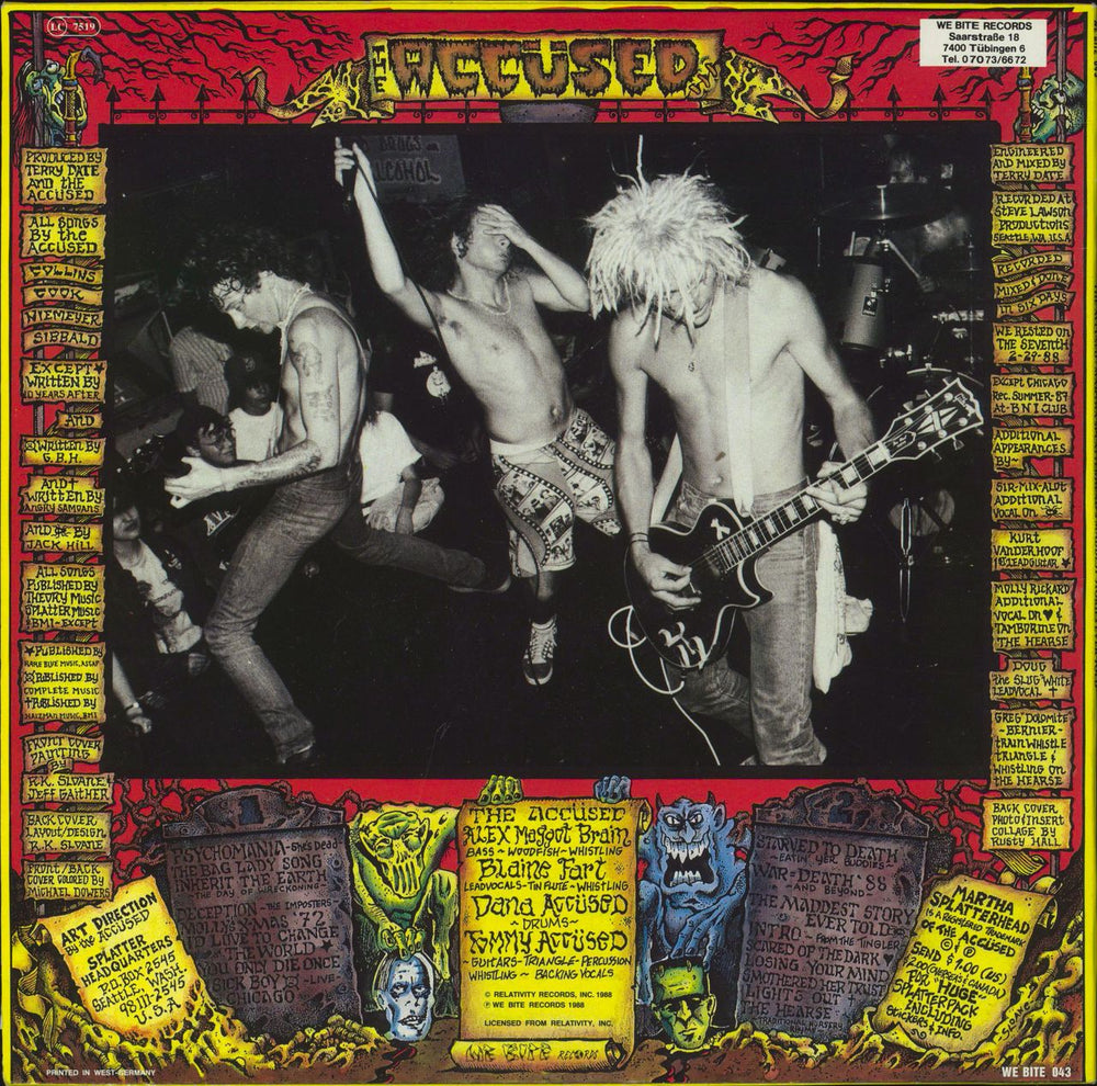 The Accused Martha Splatterhead's Maddest Stories Ever Told German vinyl LP album (LP record)