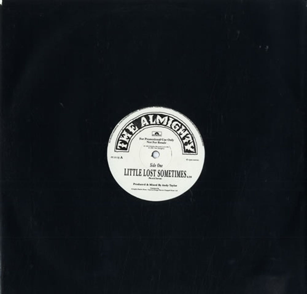 The Almighty Little Lost Sometimes UK Promo 12" vinyl single (12 inch record / Maxi-single) PZ151DJ