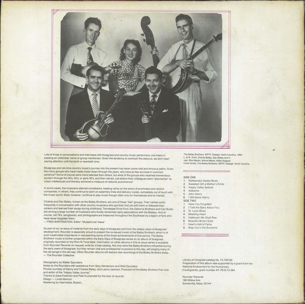 The Bailey Brothers Have You Forgotten ? US vinyl LP album (LP record)