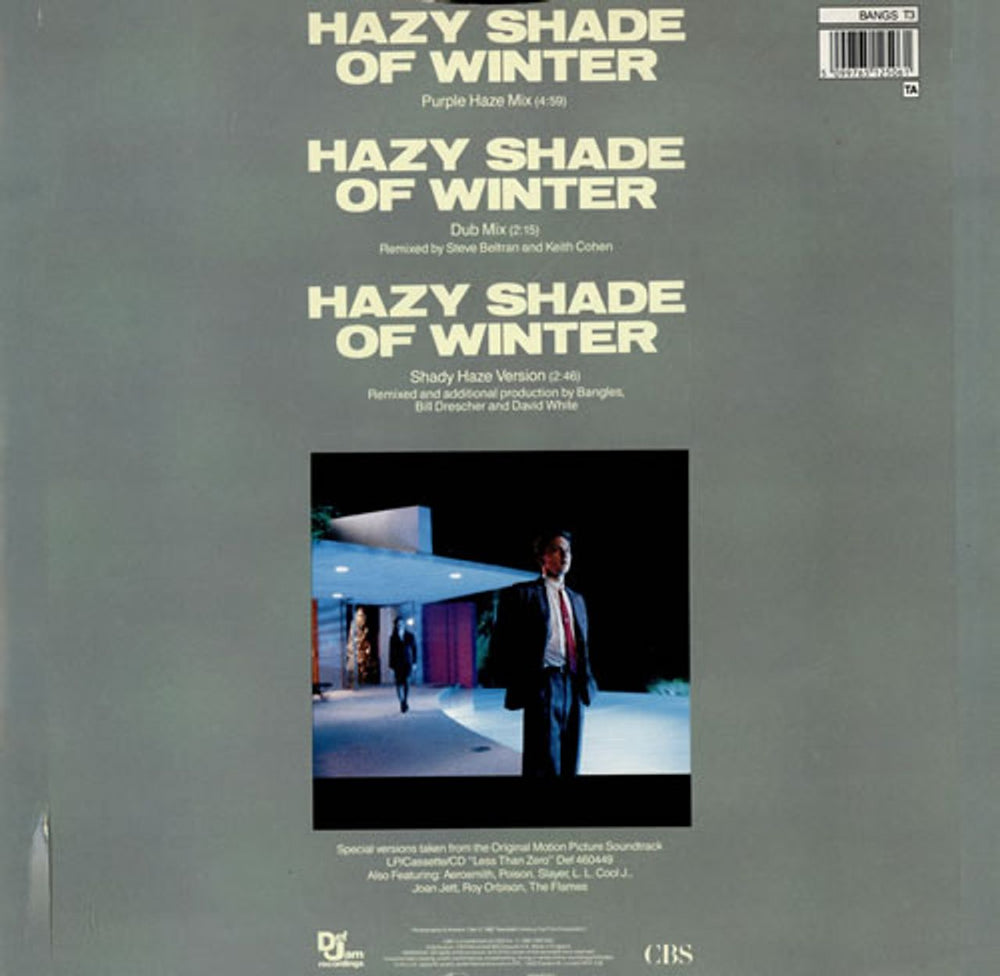 The Bangles Hazy Shade Of Winter UK 12" vinyl single (12 inch record / Maxi-single) BGL12HA46205