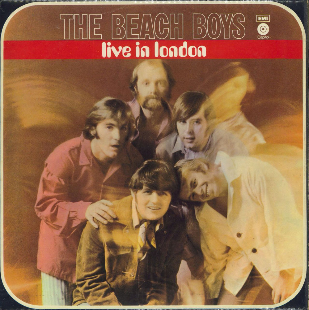 The Beach Boys Live In London - lime green label UK vinyl LP album (LP record) ST21715