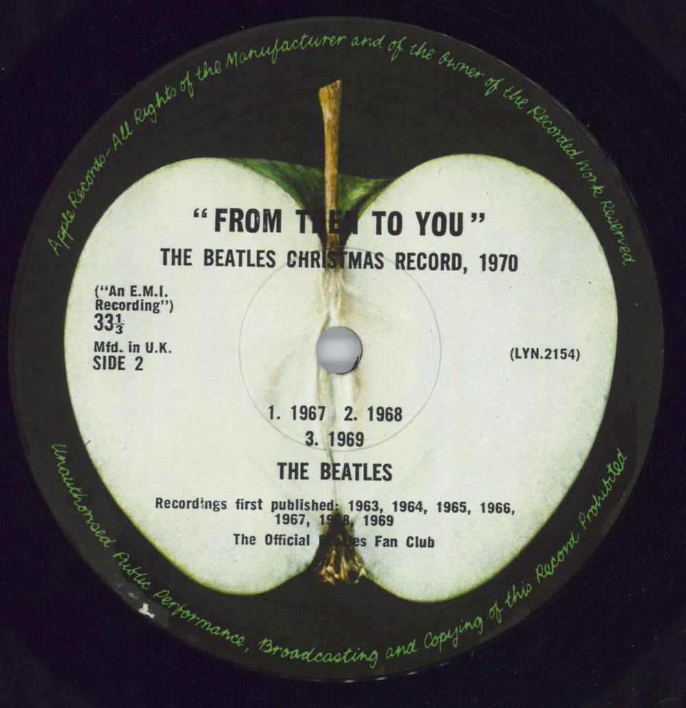 The Beatles From Then To You - Reversed Matrices - VG UK vinyl LP album (LP record)