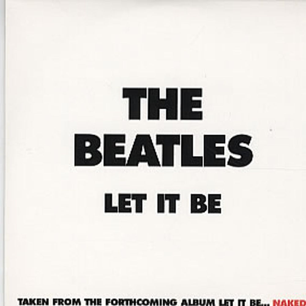 The Beatles Let It Be UK Promo CD single (CD5 / 5") LIB001