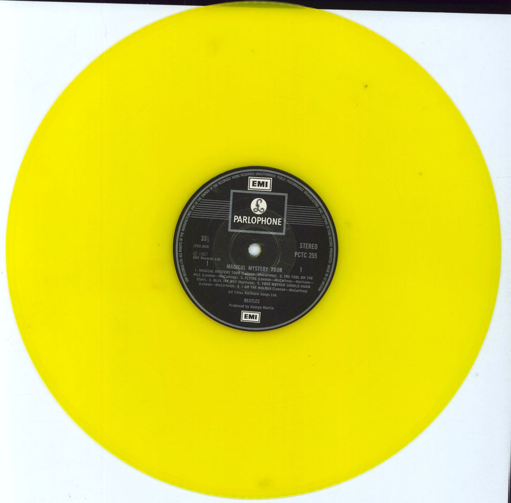 The Beatles Magical Mystery Tour - Yellow Vinyl UK vinyl LP album (LP record)