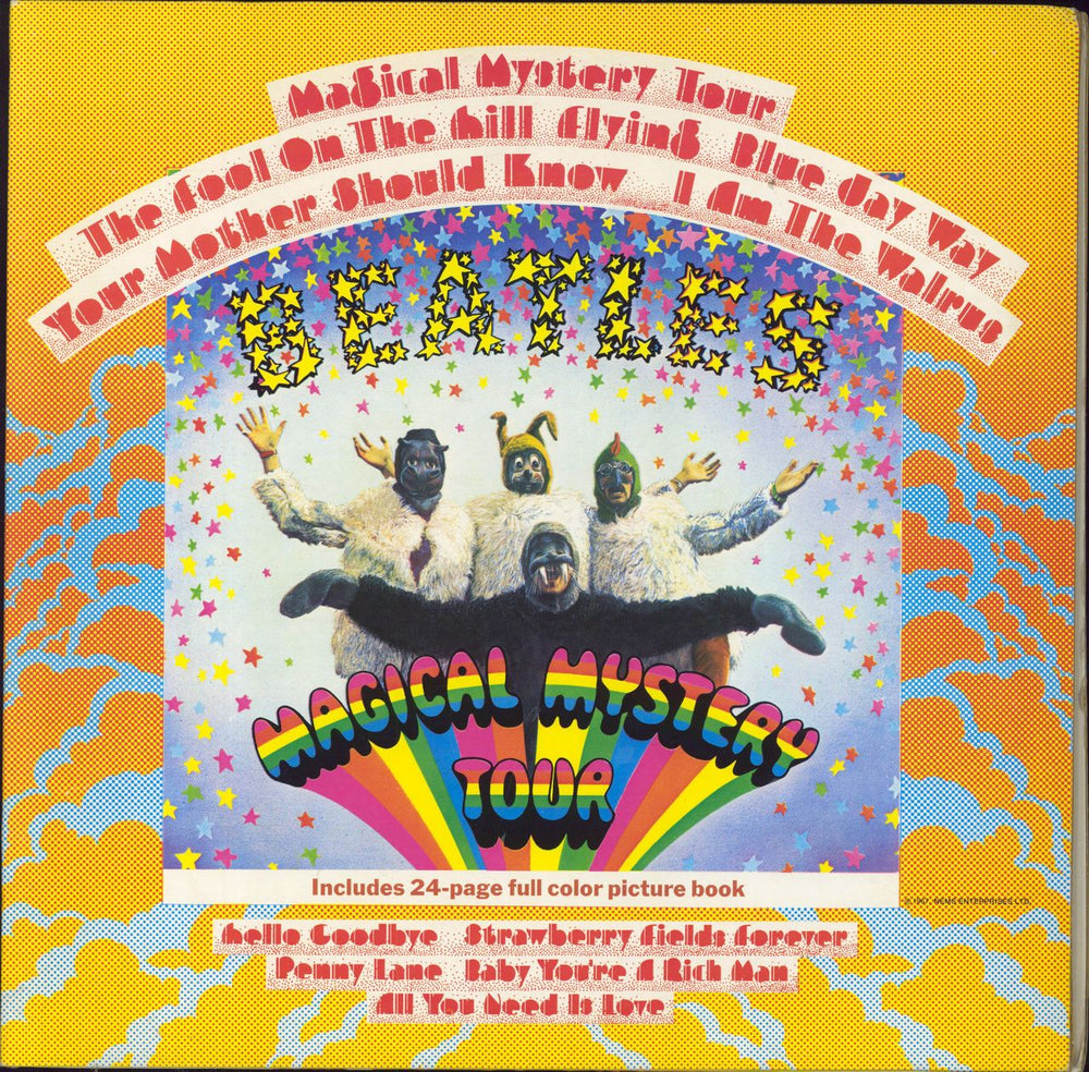 The Beatles Magical Mystery Tour - Yellow Vinyl UK vinyl LP album (LP record) PCTC255