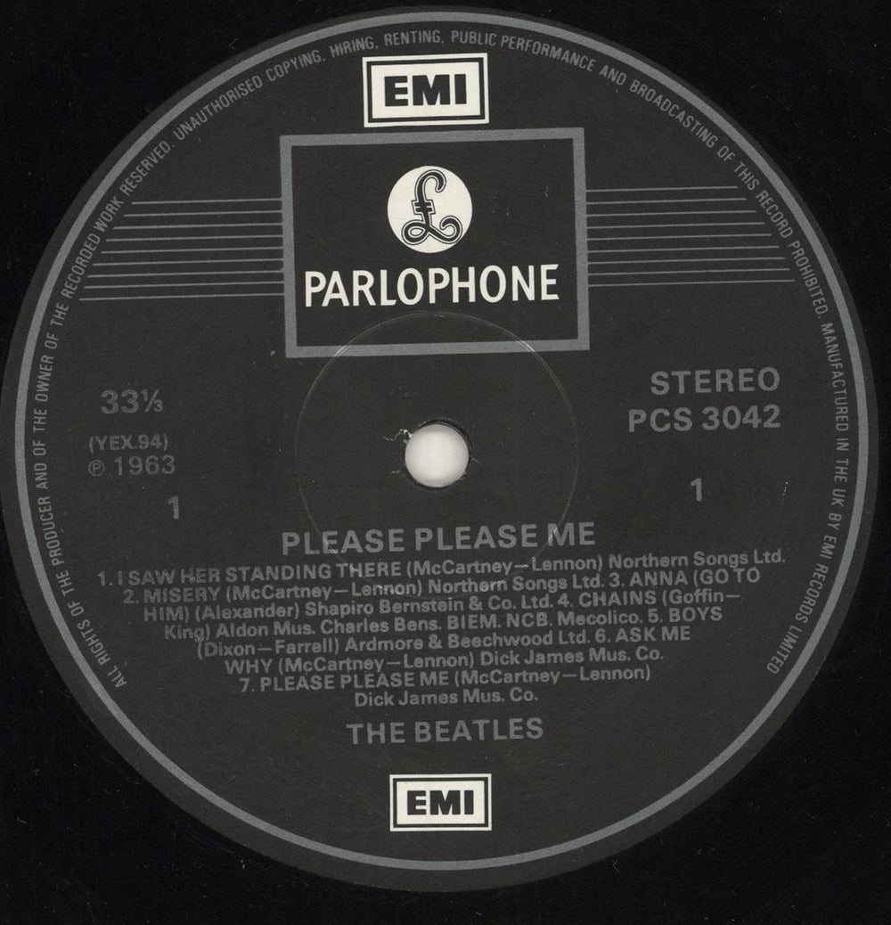 The Beatles Please Please Me - Barcoded UK vinyl LP album (LP record) BTLLPPL542690