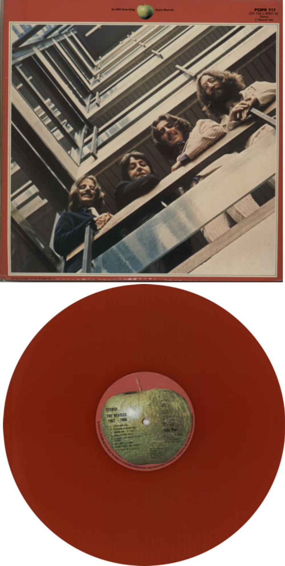 The Beatles The Beatles / 1962-1966 - Red - Stickered UK 2-LP vinyl record set (Double LP Album) BTL2LTH62371