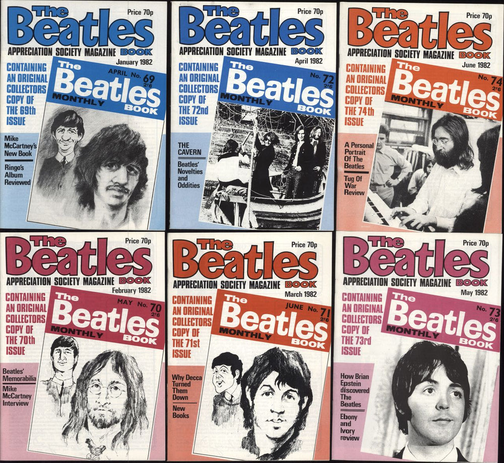 The Beatles The Beatles Book - 1982 - 12 Issues UK magazine TBB 1982