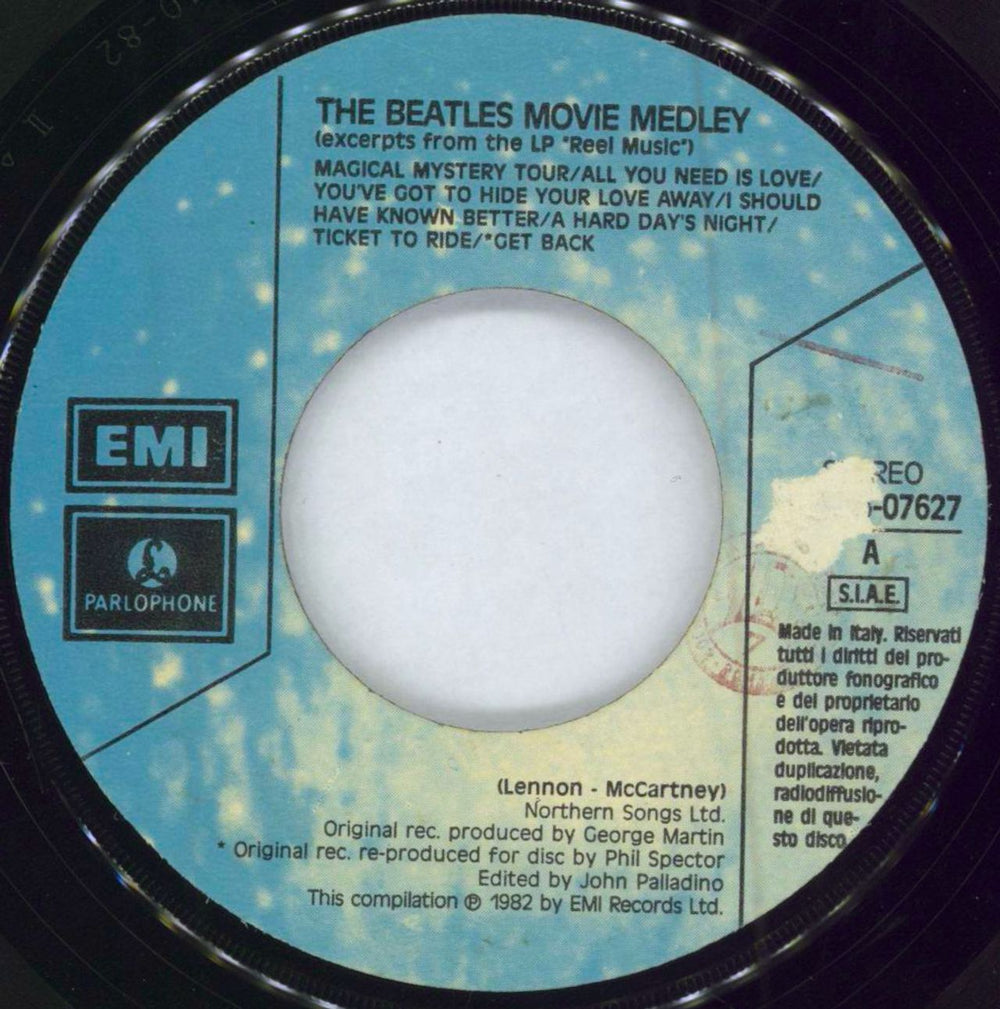 The Beatles The Beatles' Movie Medley Italian 7" vinyl single (7 inch record / 45) BTL07TH783009