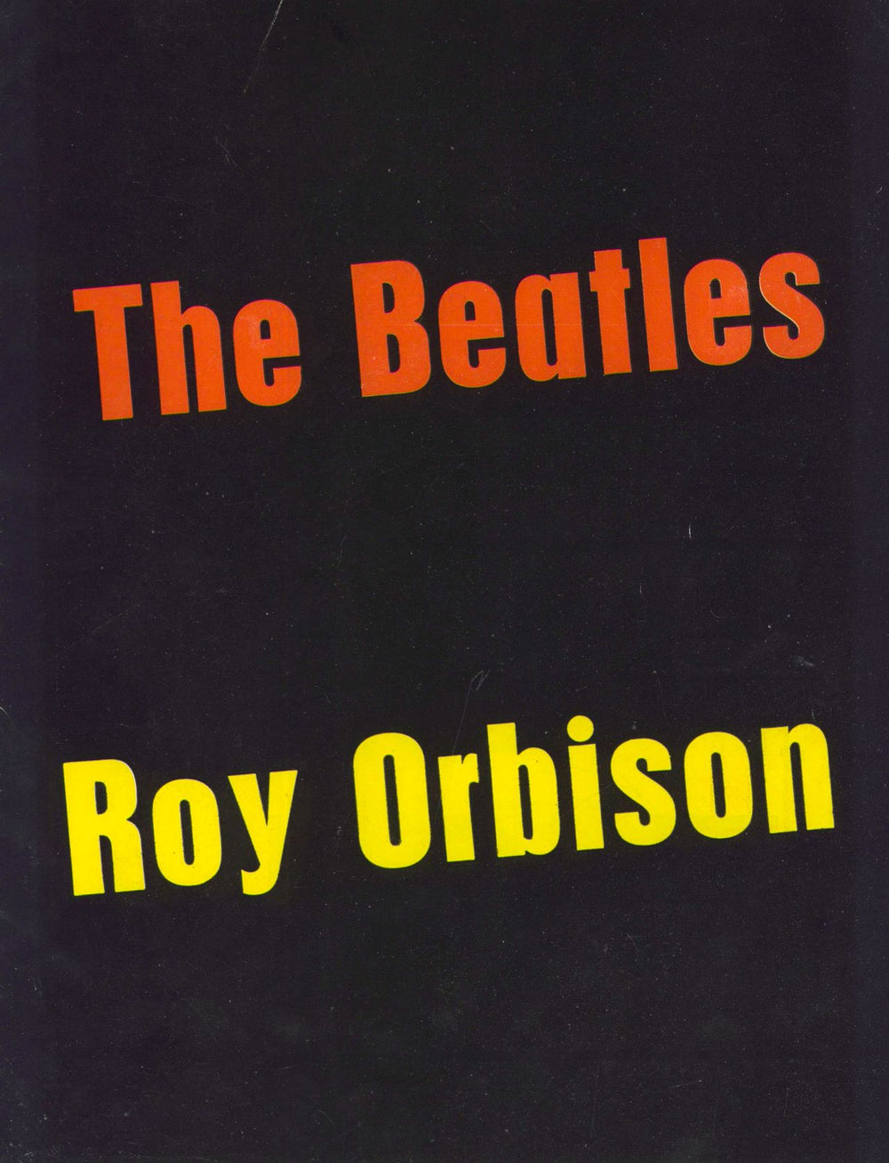 The Beatles The Beatles / Roy Orbison UK tour programme TOUR PROGRAMME