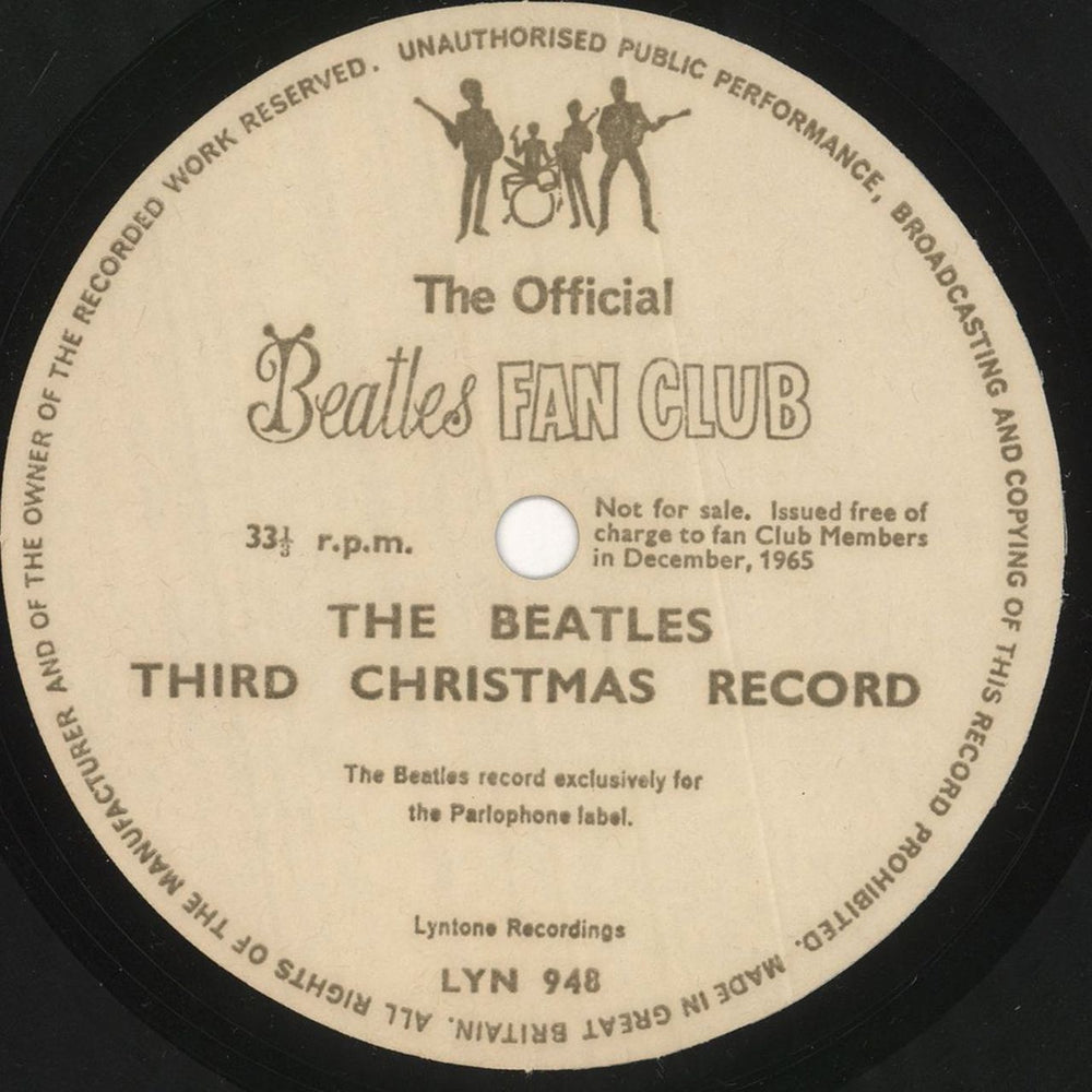 The Beatles The Beatles Third Christmas Record + Newsletter UK 7" vinyl single (7 inch record / 45) BTL07TH375822