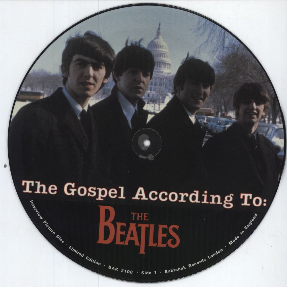 The Beatles The Gospel According To: The Beatles UK picture disc LP (vinyl picture disc album) BAK2108