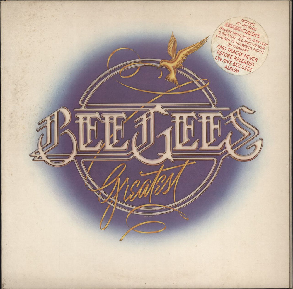 The Bee Gees Bee Gees Greatest - 1st - Hype Stickered + Insert UK 2-LP vinyl record set (Double LP Album) RSDX001