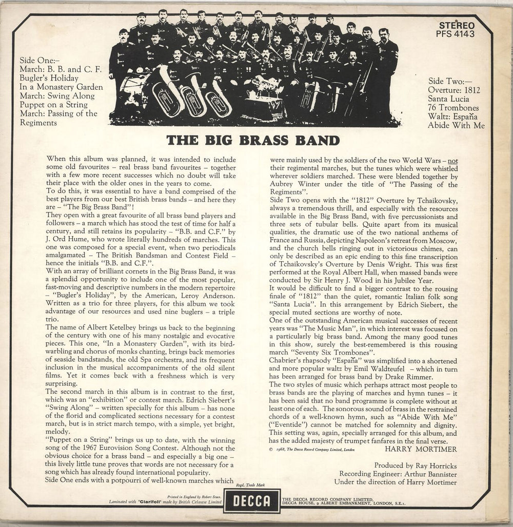The Big Brass Band The Big Brass Band UK vinyl LP album (LP record)
