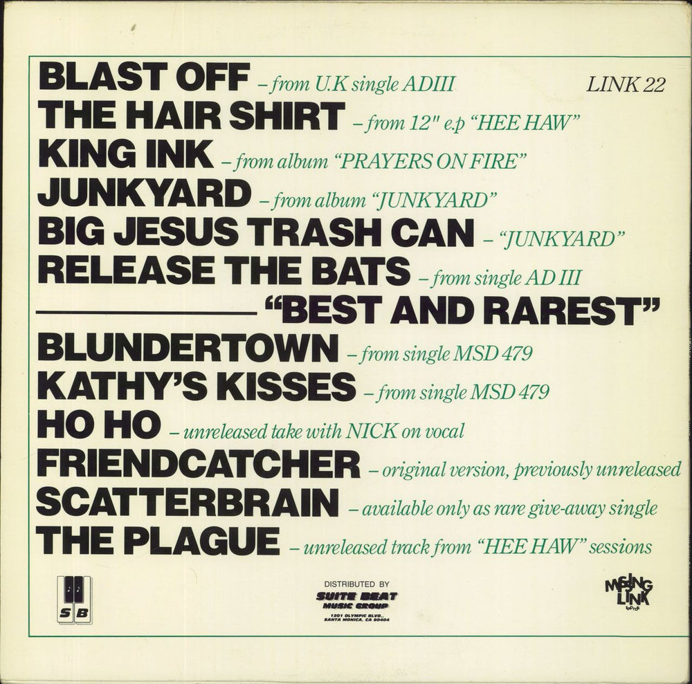 The Birthday Party A Collection... - EX US vinyl LP album (LP record)