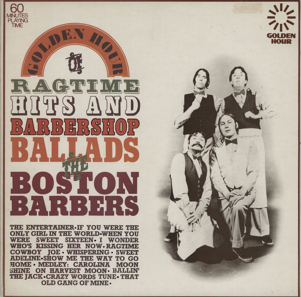 The Boston Barbers Ragtime Hits And Barbershop Ballads UK vinyl LP album (LP record) GH585