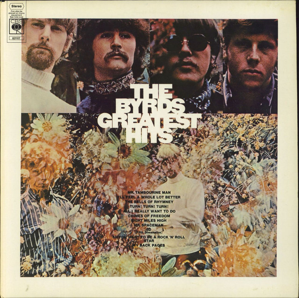 The Byrds Greatest Hits - 3rd Stereo - EX UK vinyl LP album (LP record) 63107