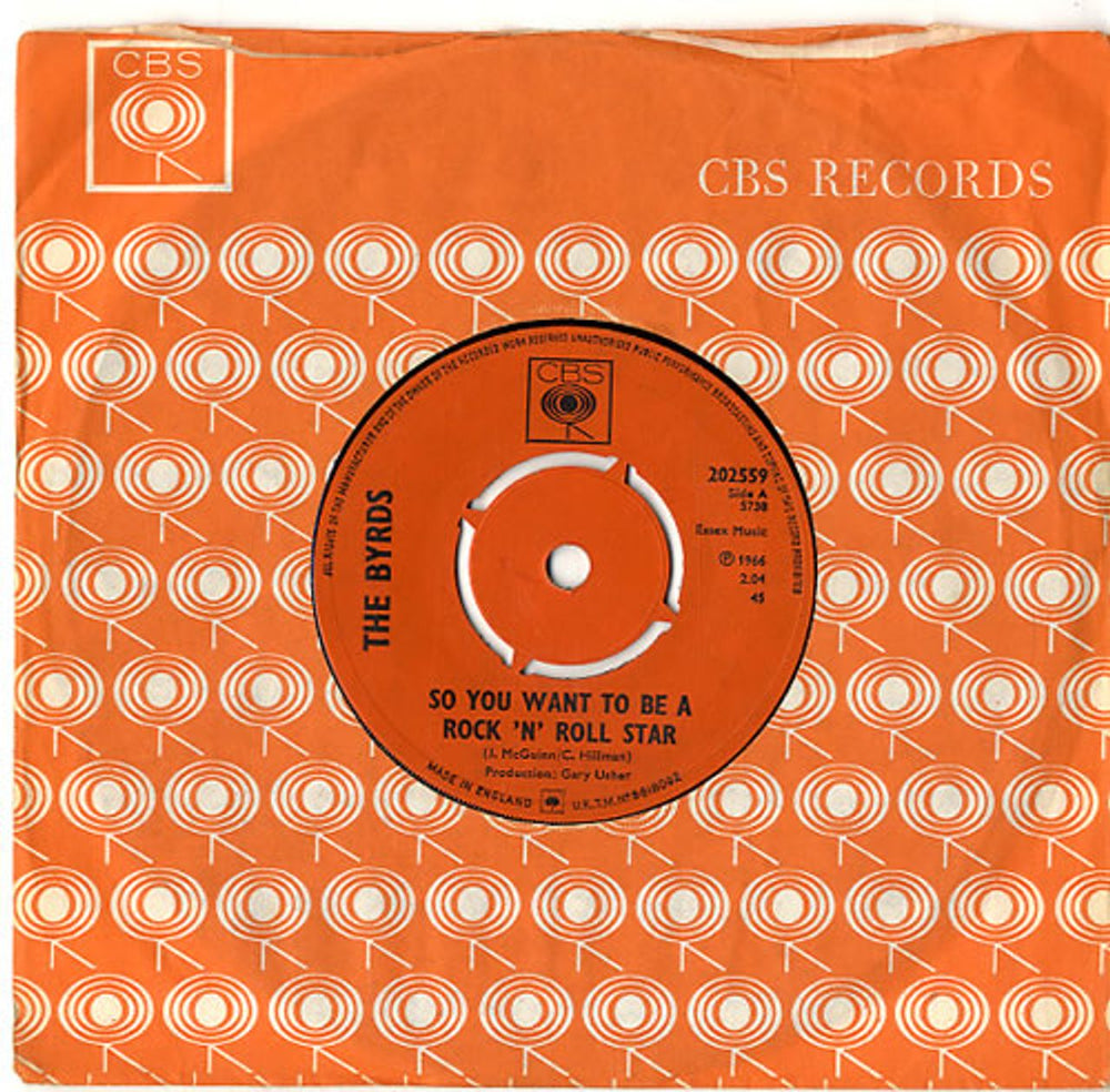 The Byrds So You Want To Be A Rock 'n' Roll Star UK 7" vinyl single (7 inch record / 45) 202559