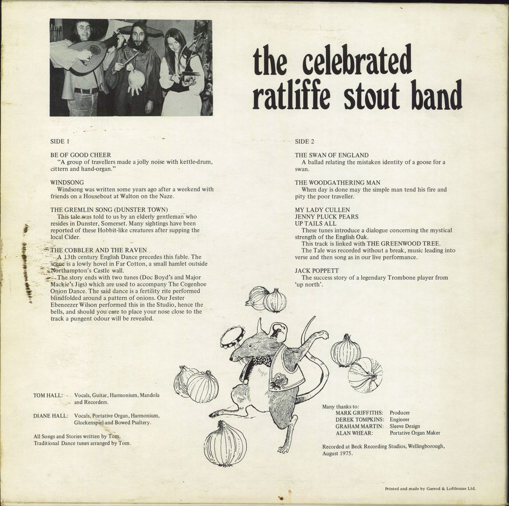 The Celebrated Ratliffe Stout Band Songs And Tales From Greenwood Edge UK vinyl LP album (LP record)