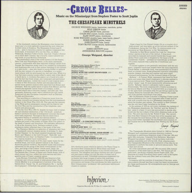 The Chesapeake Minstrels Creole Belles UK vinyl LP album (LP record)