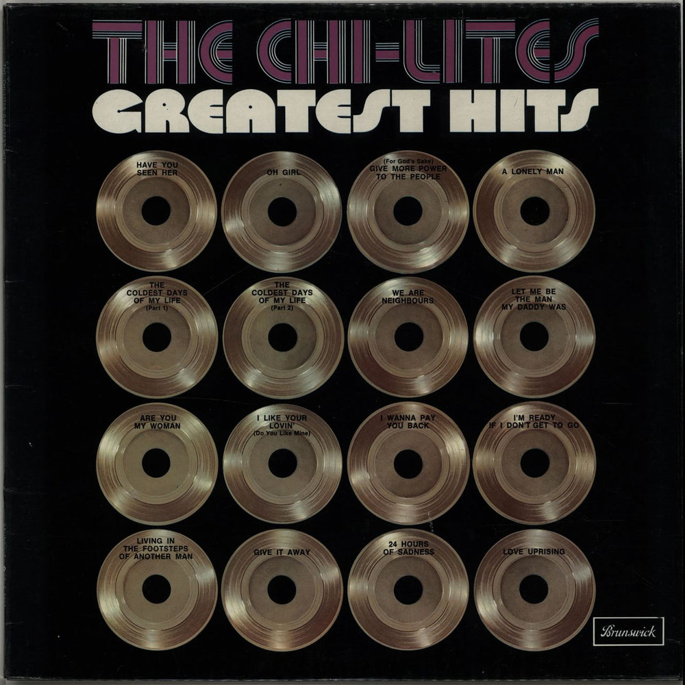 The Chi-Lites Greatest Hits UK vinyl LP album (LP record) BRLS3003