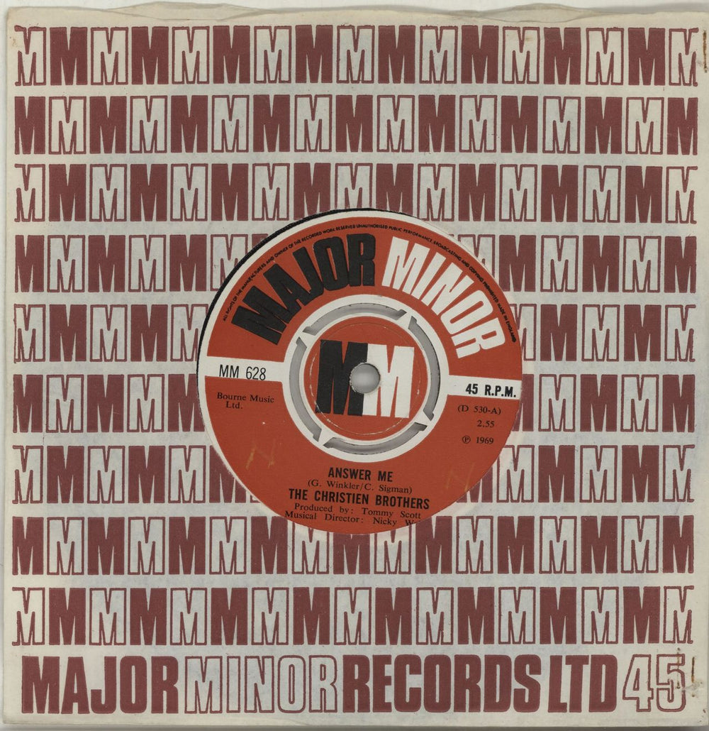 The Christien Brothers Answer Me UK 7" vinyl single (7 inch record / 45) MM628