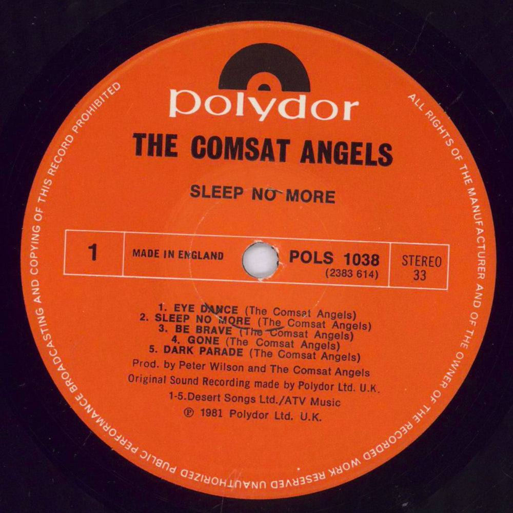 The Comsat Angels Sleep No More - EX UK vinyl LP album (LP record) TCALPSL653991