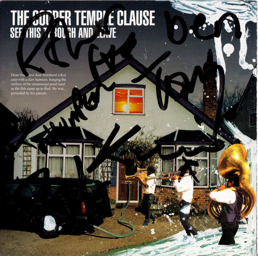 The Cooper Temple Clause See This Through And Leave - Fully Autographed UK 2 CD album set (Double CD) MORNING19