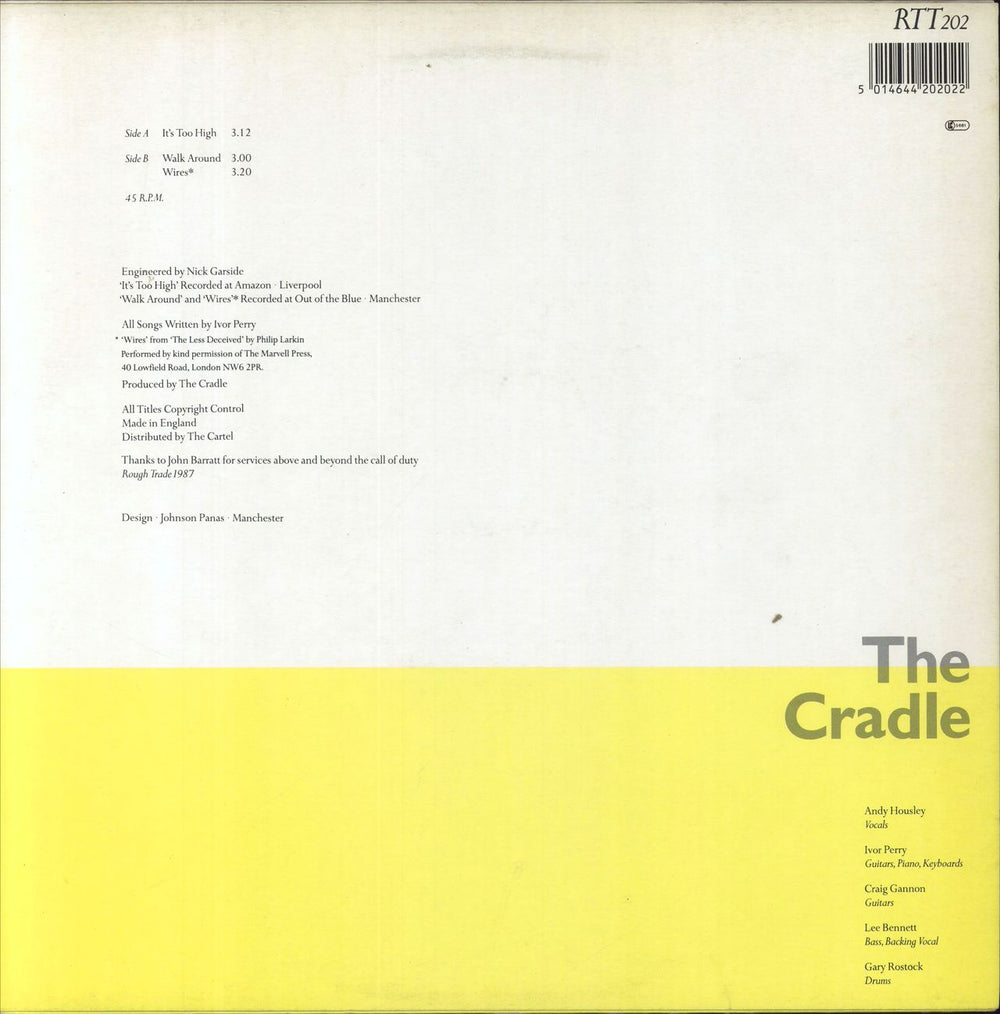 The Cradle It's Too High + Press Release UK 12" vinyl single (12 inch record / Maxi-single) 5014644202022