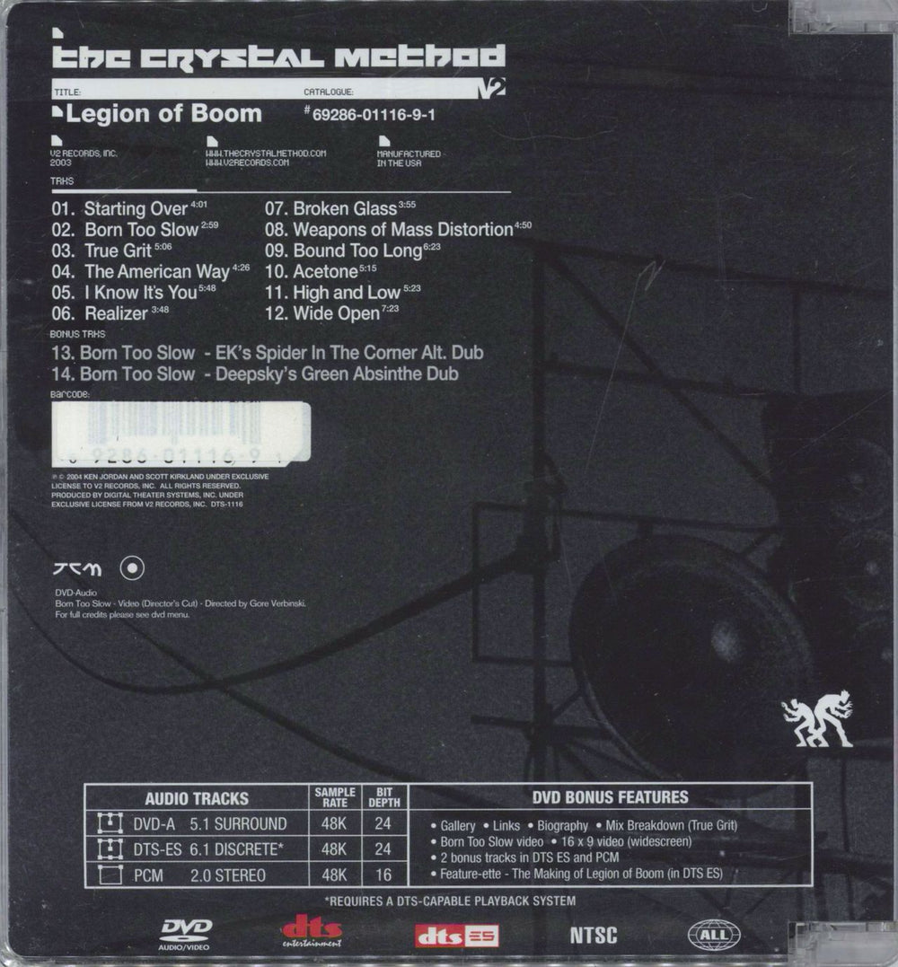 The Crystal Method Legion Of Boom US DVD-Audio disc 692860111691